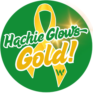  hachie glows gold logo